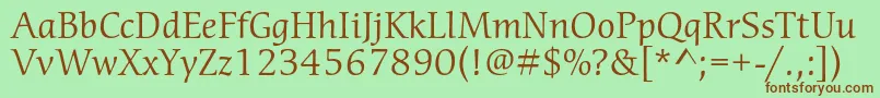 CerigostdBook Font – Brown Fonts on Green Background