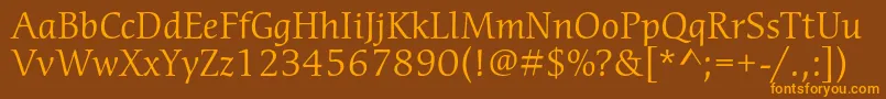 Подробнее о шрифте CerigostdBook Шрифт CerigostdBook – оранжевые шрифты на коричневом фоне