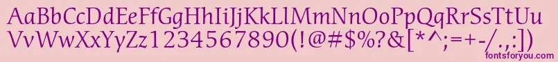 More about CerigostdBook Font CerigostdBook Font – Purple Fonts on Pink Background