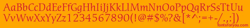 CerigostdBook Font – Red Fonts on Orange Background