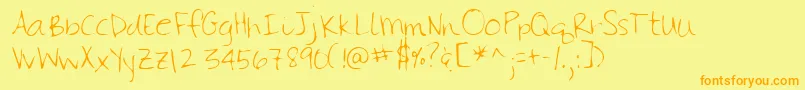 Lehn115 Font – Orange Fonts on Yellow Background