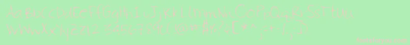 Lehn115 Font – Pink Fonts on Green Background