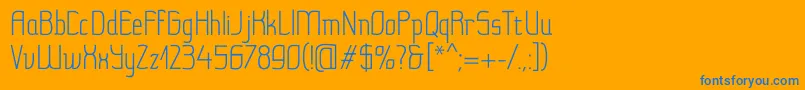 Milenasans4ot Font – Blue Fonts on Orange Background