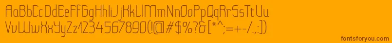 Milenasans4ot Font – Brown Fonts on Orange Background