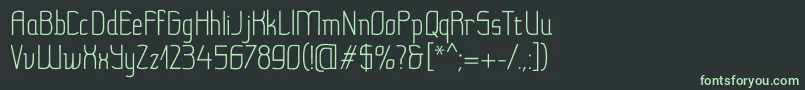 フォントMilenasans4ot – 黒い背景に緑の文字