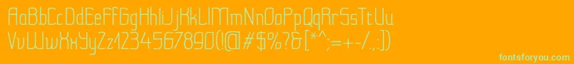 Milenasans4ot Font – Green Fonts on Orange Background