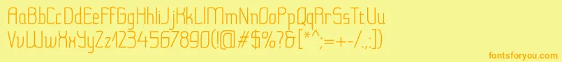 Milenasans4ot Font – Orange Fonts on Yellow Background