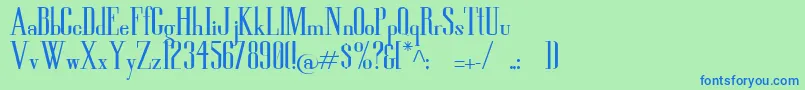 HighSoSerious Font – Blue Fonts on Green Background