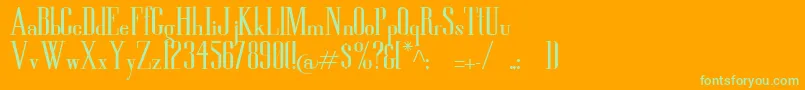 HighSoSerious Font – Green Fonts on Orange Background