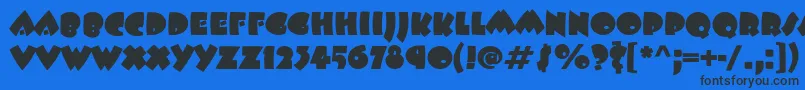 BeeskneesItc Font – Black Fonts on Blue Background