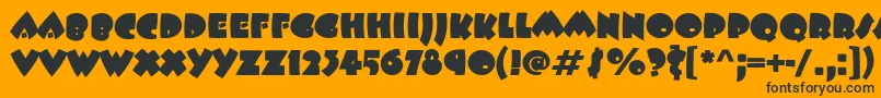 BeeskneesItc Font – Black Fonts on Orange Background