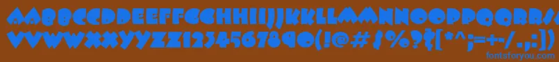 BeeskneesItc Font – Blue Fonts on Brown Background