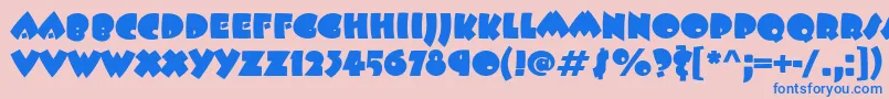 BeeskneesItc Font – Blue Fonts on Pink Background