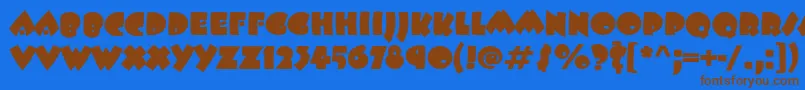 BeeskneesItc Font – Brown Fonts on Blue Background