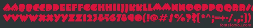BeeskneesItc Font – Red Fonts on Black Background
