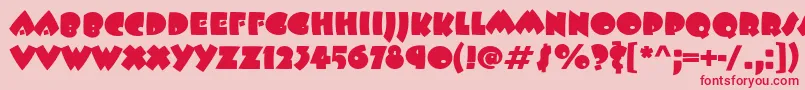 BeeskneesItc Font – Red Fonts on Pink Background