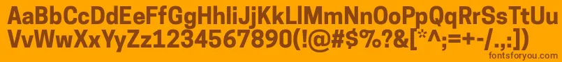 CooperhewittBold-Schriftart – Braune Schriften auf orangefarbenem Hintergrund