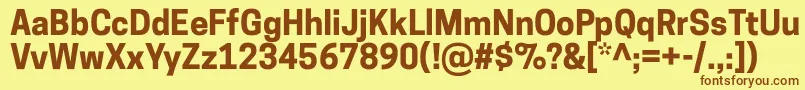 CooperhewittBold Font – Brown Fonts on Yellow Background