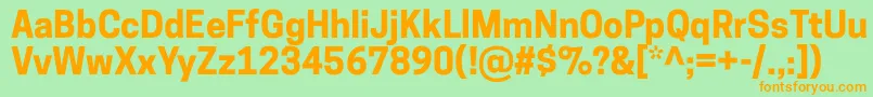 CooperhewittBold Font – Orange Fonts on Green Background