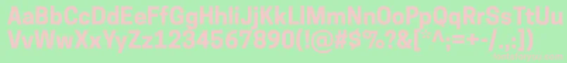 CooperhewittBold Font – Pink Fonts on Green Background