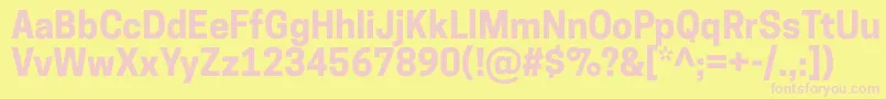 CooperhewittBold Font – Pink Fonts on Yellow Background