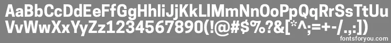 フォントCooperhewittBold – 灰色の背景に白い文字