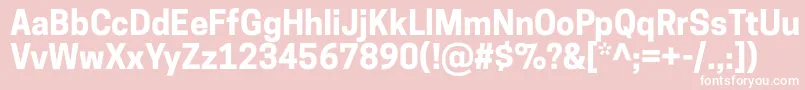 フォントCooperhewittBold – ピンクの背景に白い文字