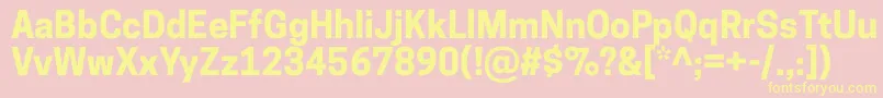 CooperhewittBold-Schriftart – Gelbe Schriften auf rosa Hintergrund