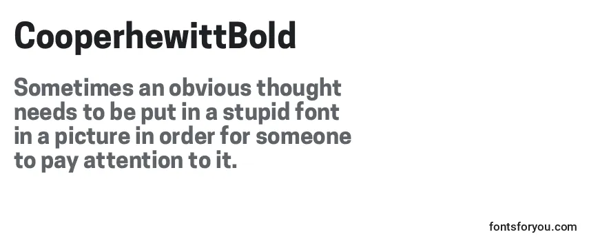 Review of the CooperhewittBold Font