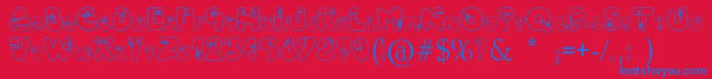 Vermidirouge1.0 Font – Blue Fonts on Red Background