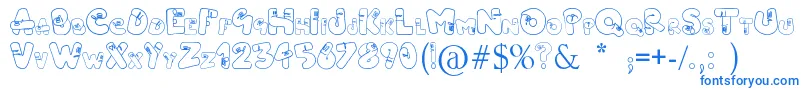 Шрифт Vermidirouge1.0 – синие шрифты