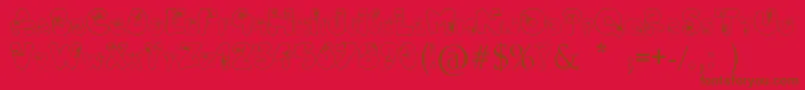 Vermidirouge1.0 Font – Brown Fonts on Red Background