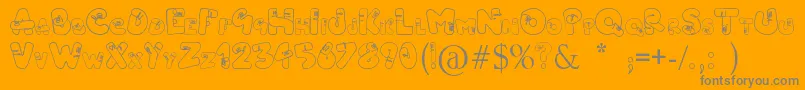 Vermidirouge1.0 Font – Gray Fonts on Orange Background