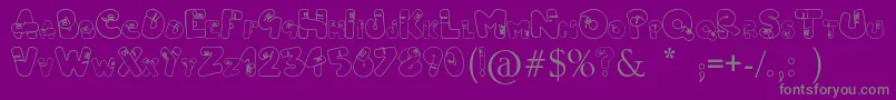 フォントVermidirouge1.0 – 紫の背景に灰色の文字