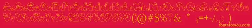 Vermidirouge1.0 Font – Orange Fonts on Red Background