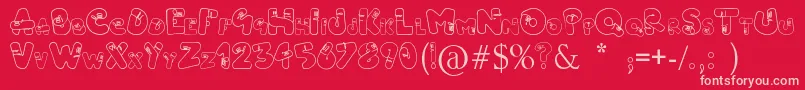 Vermidirouge1.0 Font – Pink Fonts on Red Background
