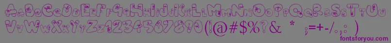 Vermidirouge1.0 Font – Purple Fonts on Gray Background