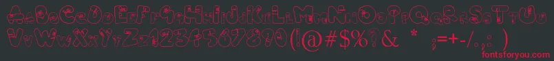 Vermidirouge1.0 Font – Red Fonts on Black Background