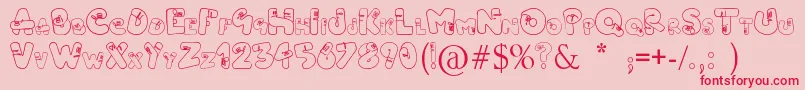Vermidirouge1.0 Font – Red Fonts on Pink Background