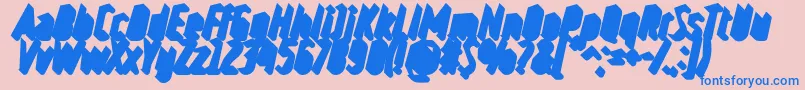 RulerVolumeShadow Font – Blue Fonts on Pink Background