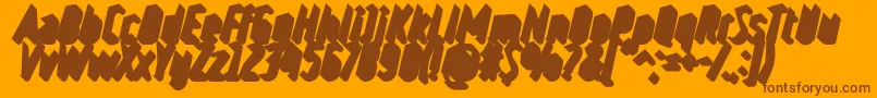 RulerVolumeShadow Font – Brown Fonts on Orange Background