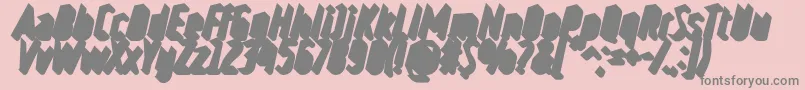 RulerVolumeShadow Font – Gray Fonts on Pink Background