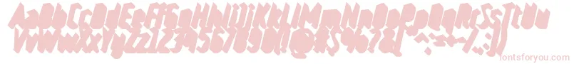 RulerVolumeShadow Font – Pink Fonts on White Background