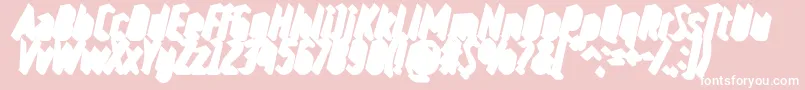 RulerVolumeShadow Font – White Fonts on Pink Background