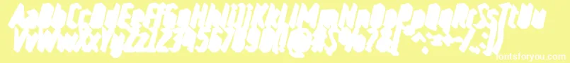 RulerVolumeShadow Font – White Fonts on Yellow Background