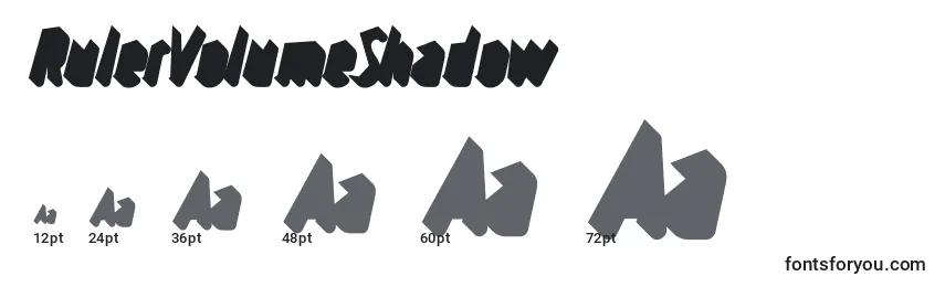 RulerVolumeShadow Font Sizes