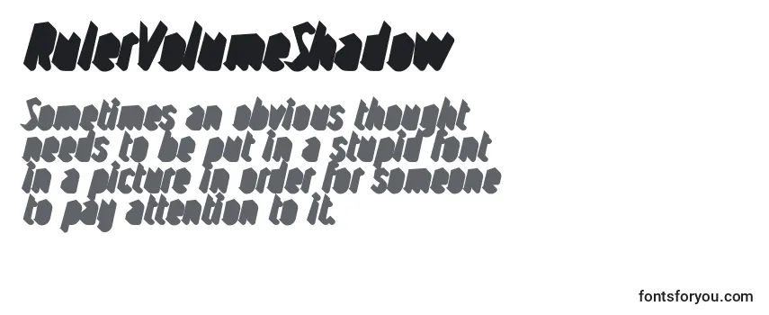 Review of the RulerVolumeShadow Font