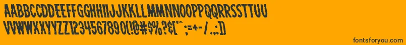 Carnivalcorpseleft Font – Black Fonts on Orange Background