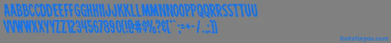 Carnivalcorpseleft Font – Blue Fonts on Gray Background