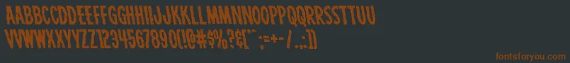 Carnivalcorpseleft Font – Brown Fonts on Black Background